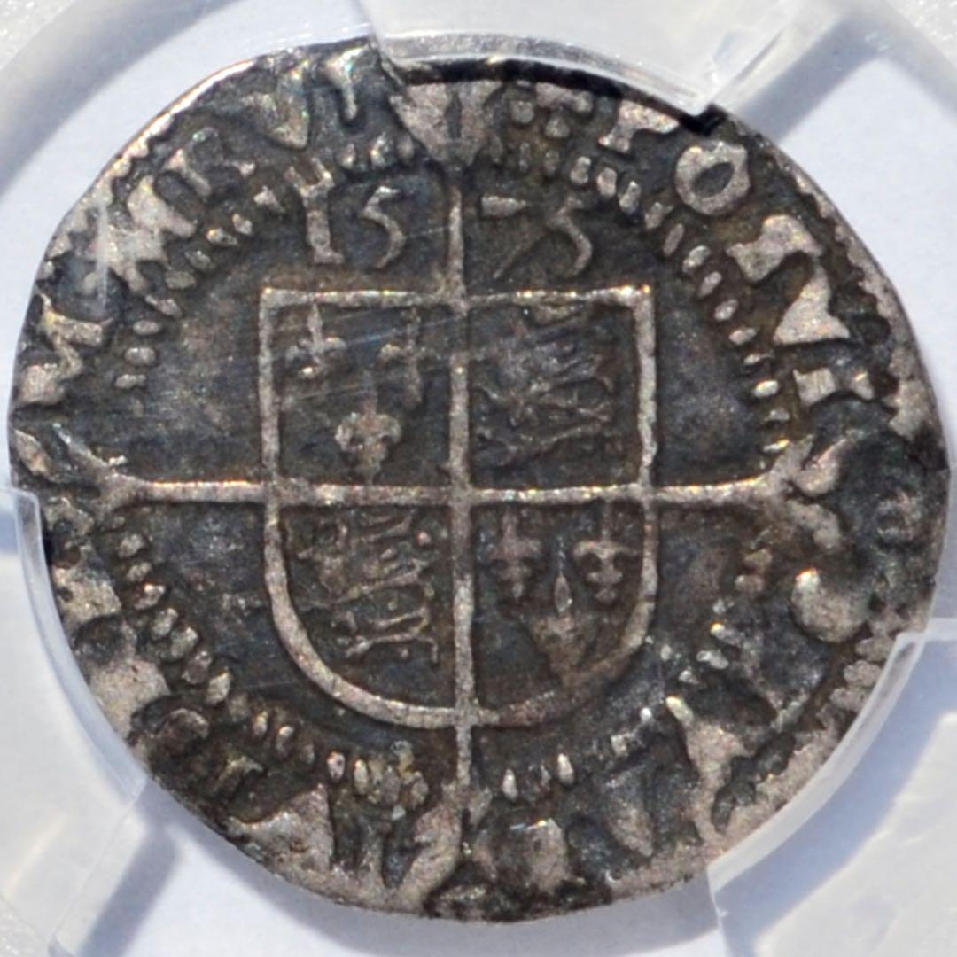 マ*ム様 イングランド王国｜3ペンス銀貨｜1575年｜エリザベス1世｜PCGS