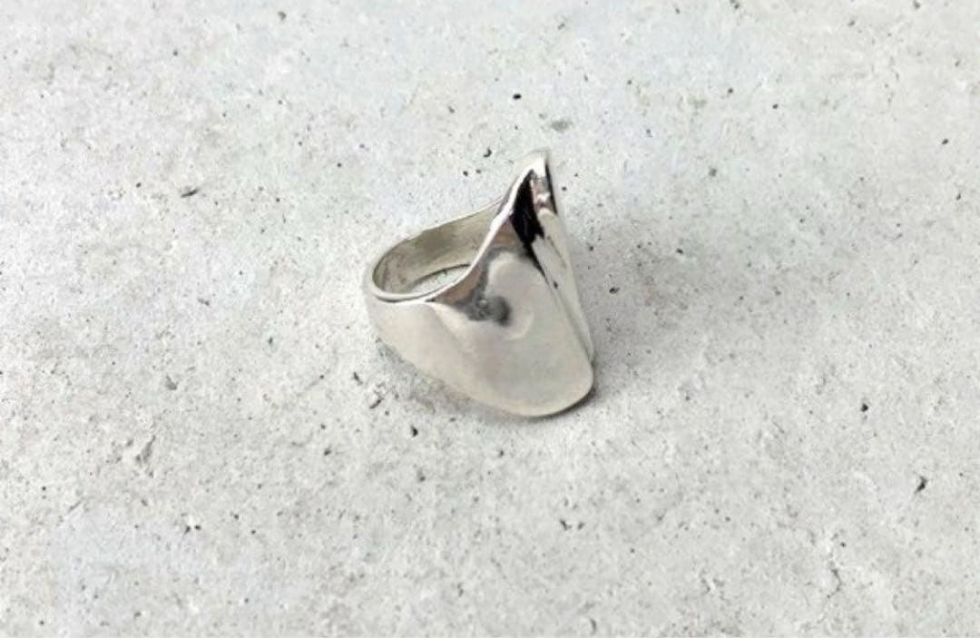 メキシコ製 ビンテージ ウェーブ シルバーリング ボーンカフMEXICO 925