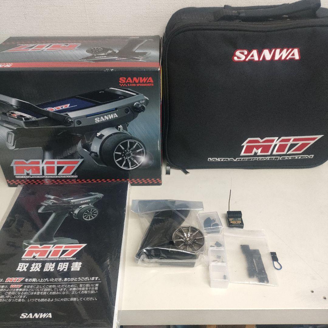 【使用少、美品】サンワM17プロポ、RX493受信機セット、プロポバック付き