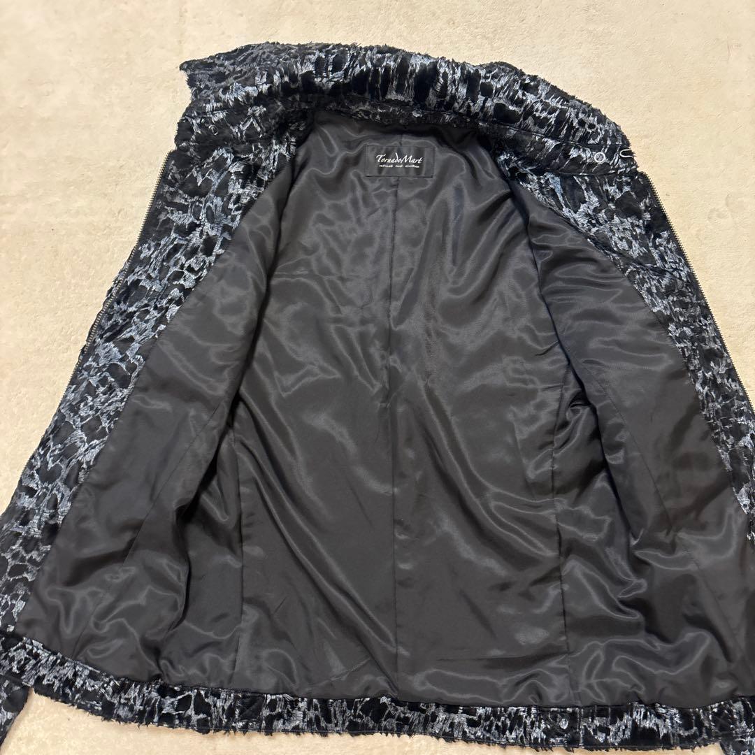 美品⭐️TORNADO MARTウェットルック シールライダースブルゾンジャケット