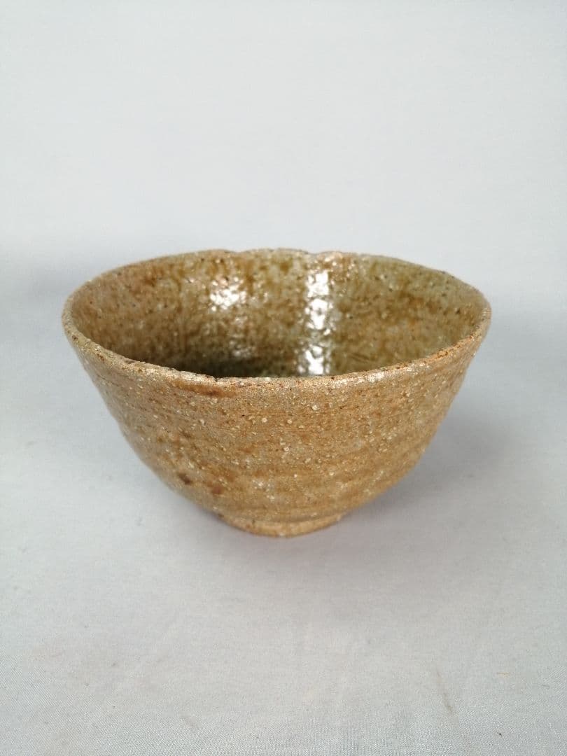 【茶道具】平安周平造　模黃伊羅保茶碗　茶碗A673