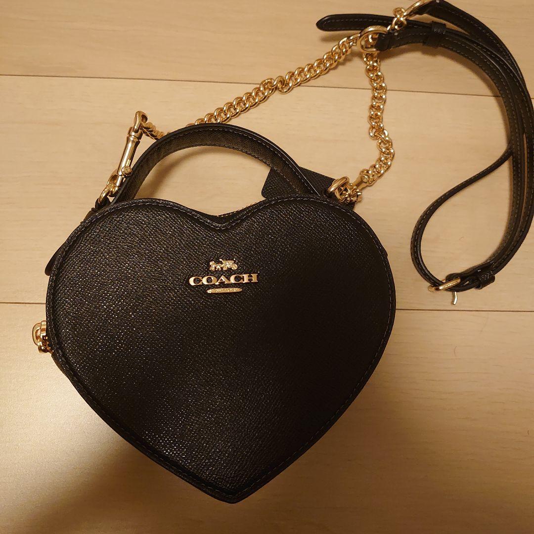 【最終値下】COACH ショルダーバッグ ハート型 2way 黒