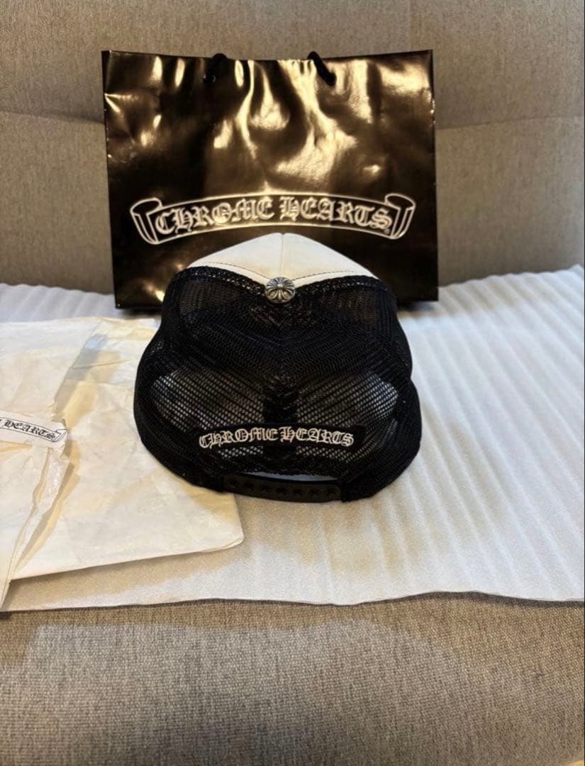 正規品希少CHROME HEARTS メッシュキャップ ホワイト/ブラック