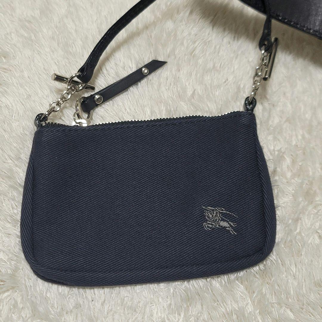 極美品✨バーバリーブルーレーベル リバーシブル ハンドバッグ ノバチェック 舟形