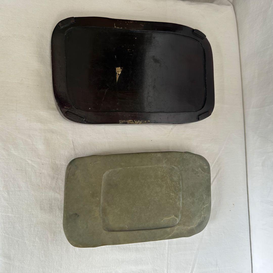 しれみ 漆器製 長方形硯箱 中国 硯