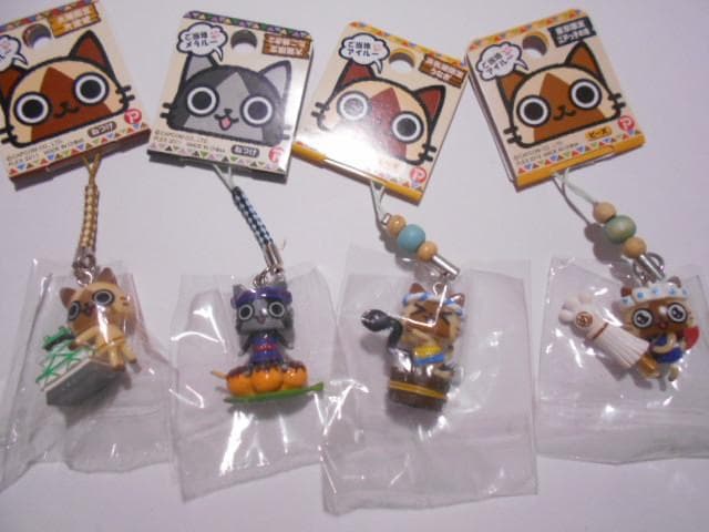 モンハン アイルー 根付 ストラップ 40点セット