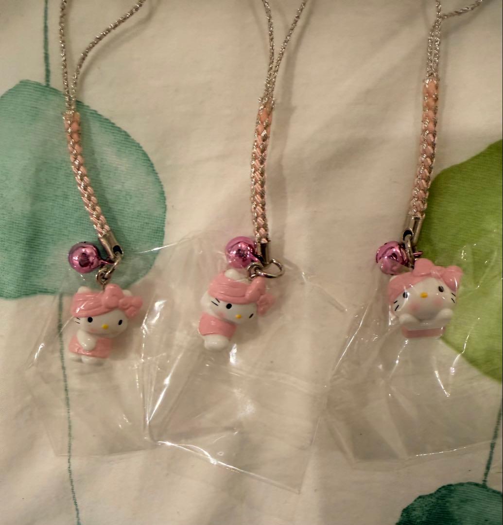 d*3様 【新品未開封】ハローキティ バスタイム お風呂 根付 ストラップ 5点