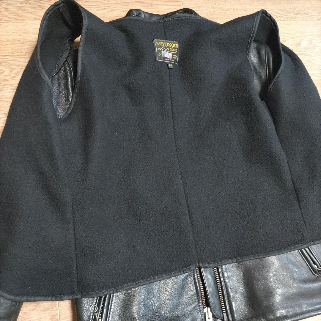 【40サイズ】VANSON シングルライダース　レザージャケット