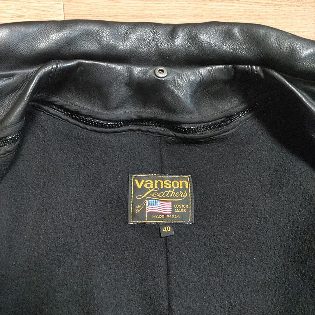 【40サイズ】VANSON シングルライダース　レザージャケット