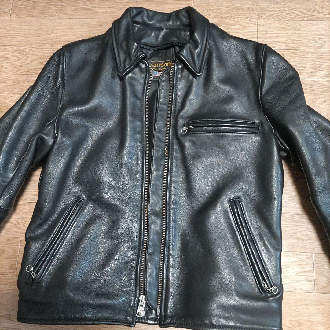 【40サイズ】VANSON シングルライダース　レザージャケット