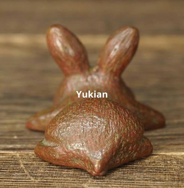 銅細工 兎 文鎮 書房 茶寵 装飾品 工芸品 美術品 置物
