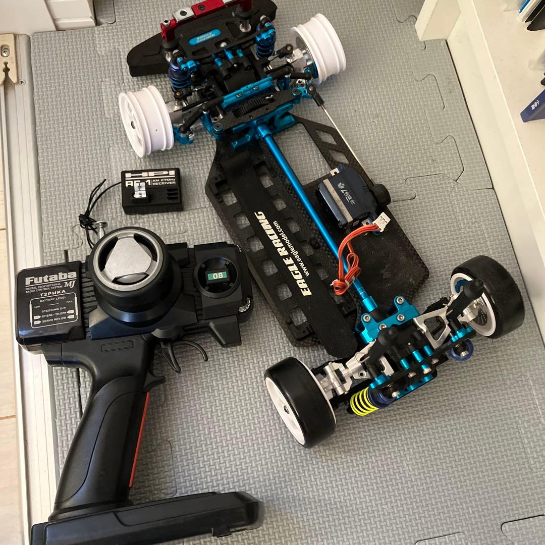 【値下げ可】tt01カーボンシャーシ　プロポ　受信機　サーボ付き