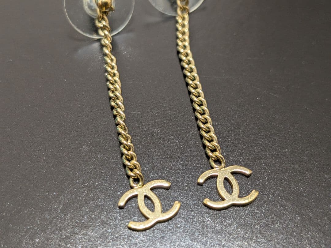 CHANEL ゴールド チェーンピアス