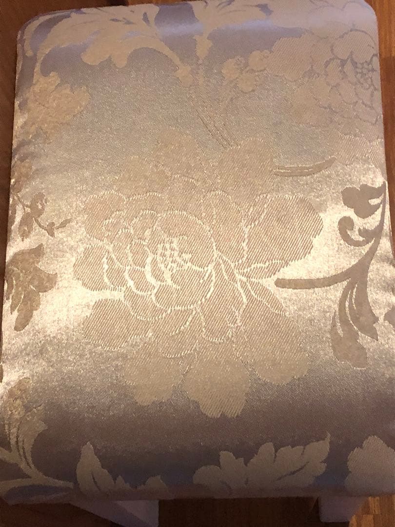 大輪花♦️豪華 シルバー×ホワイト♦️高級ヴィンテージ♦️希少 和柄スツール♦️送料込