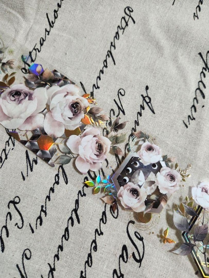 コラージュ マステ 海外 和柄 花 装飾 1ループ 切売り おすそ分け