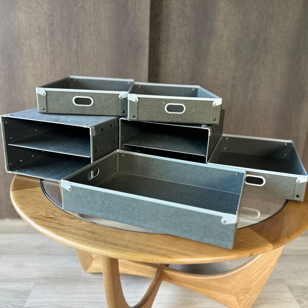 【廃盤品】 MUJI無印良品 硬質パルプ引出し2段&1段タイプ 2個セット