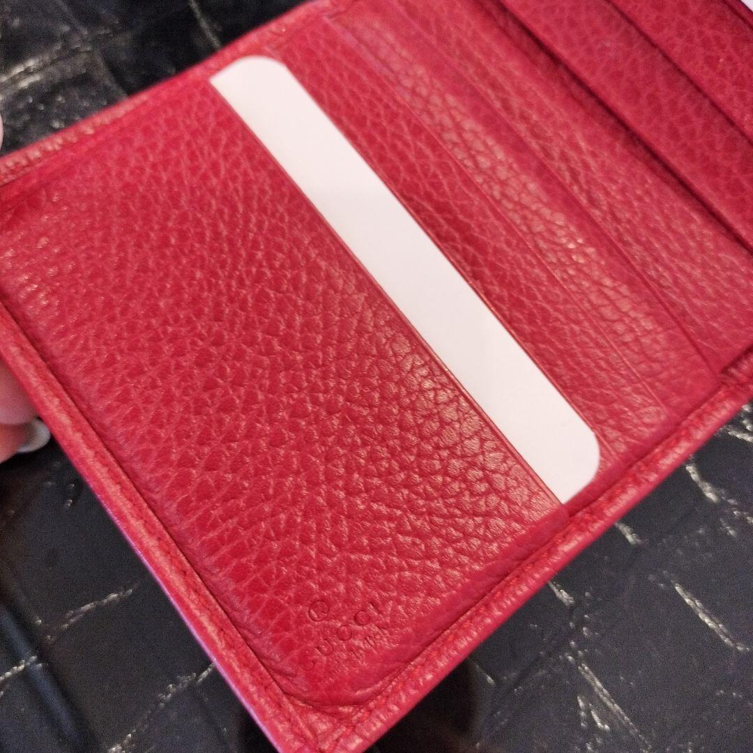 GUCCI GUCCI GG マーモント コンパクトウォレット レッド