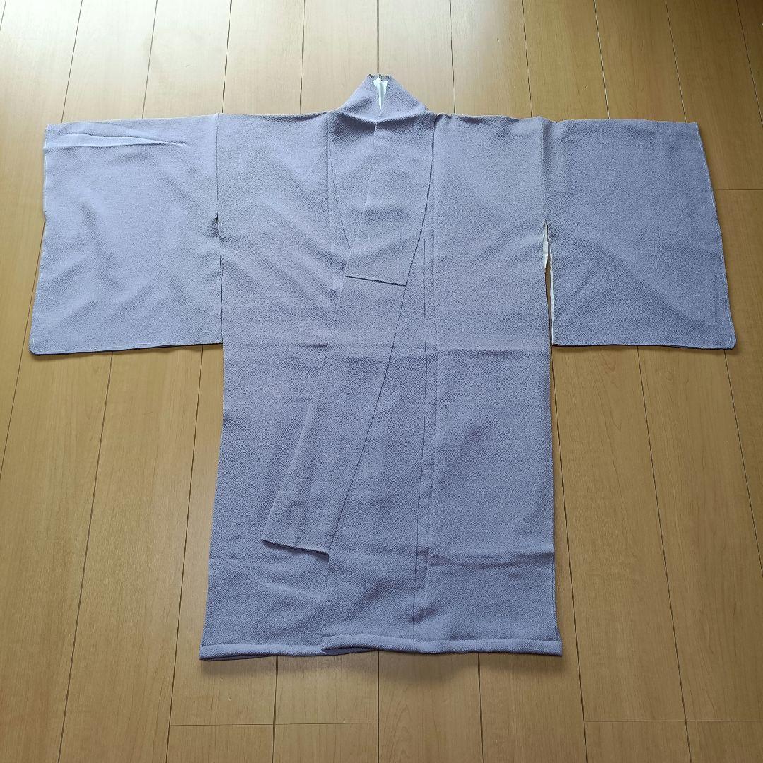 弓道　着物　袷　正絹　一つ紋