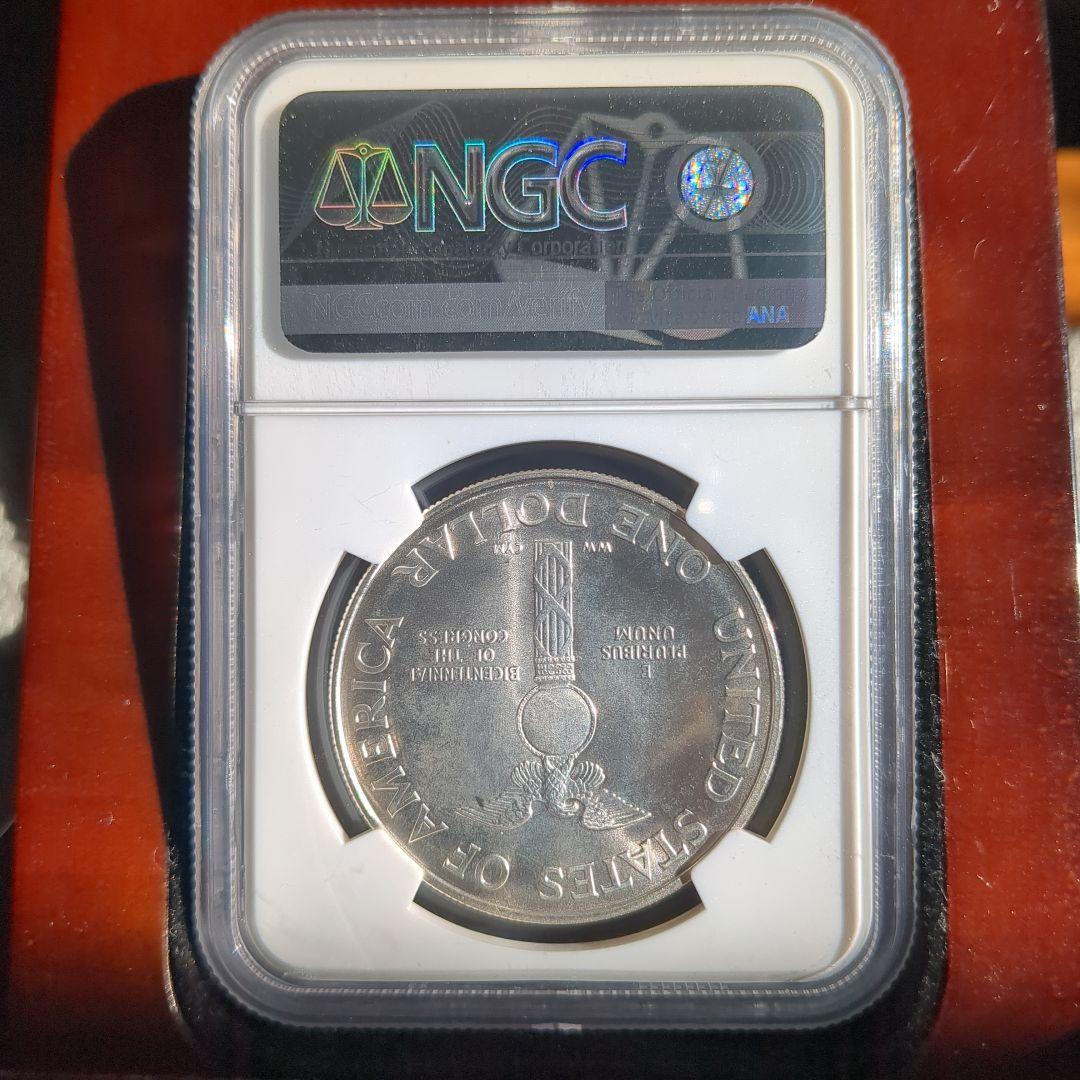 【NGC MS67】1989 アメリカ銀貨 連邦議会200周年記念 美品 鑑定済
