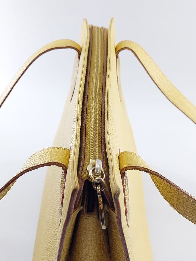 ヴィンテージ ロエベ LOEWE イエロー ハンドバッグ 現状品