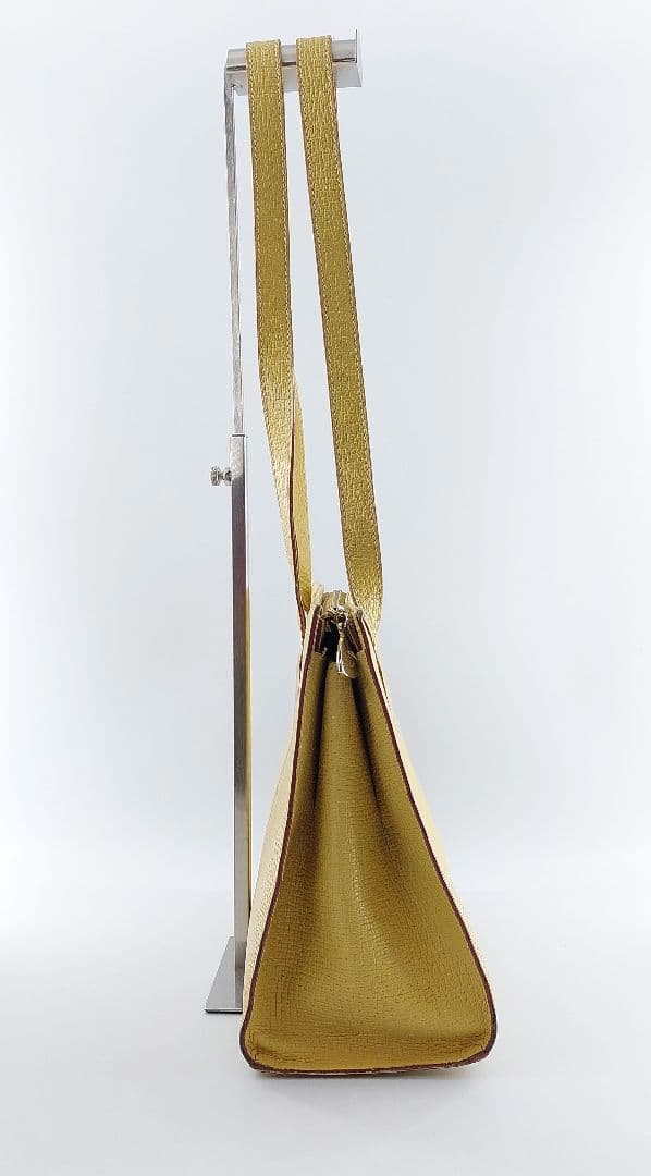 ヴィンテージ ロエベ LOEWE イエロー ハンドバッグ 現状品