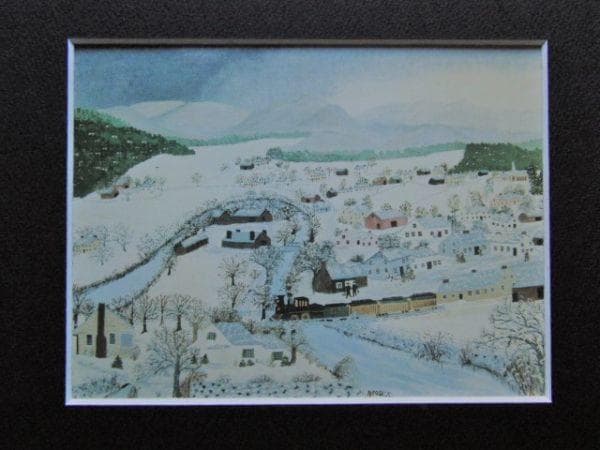グランマ・モーゼス、『フージック・フォールズ　ニューヨーク州　冬』