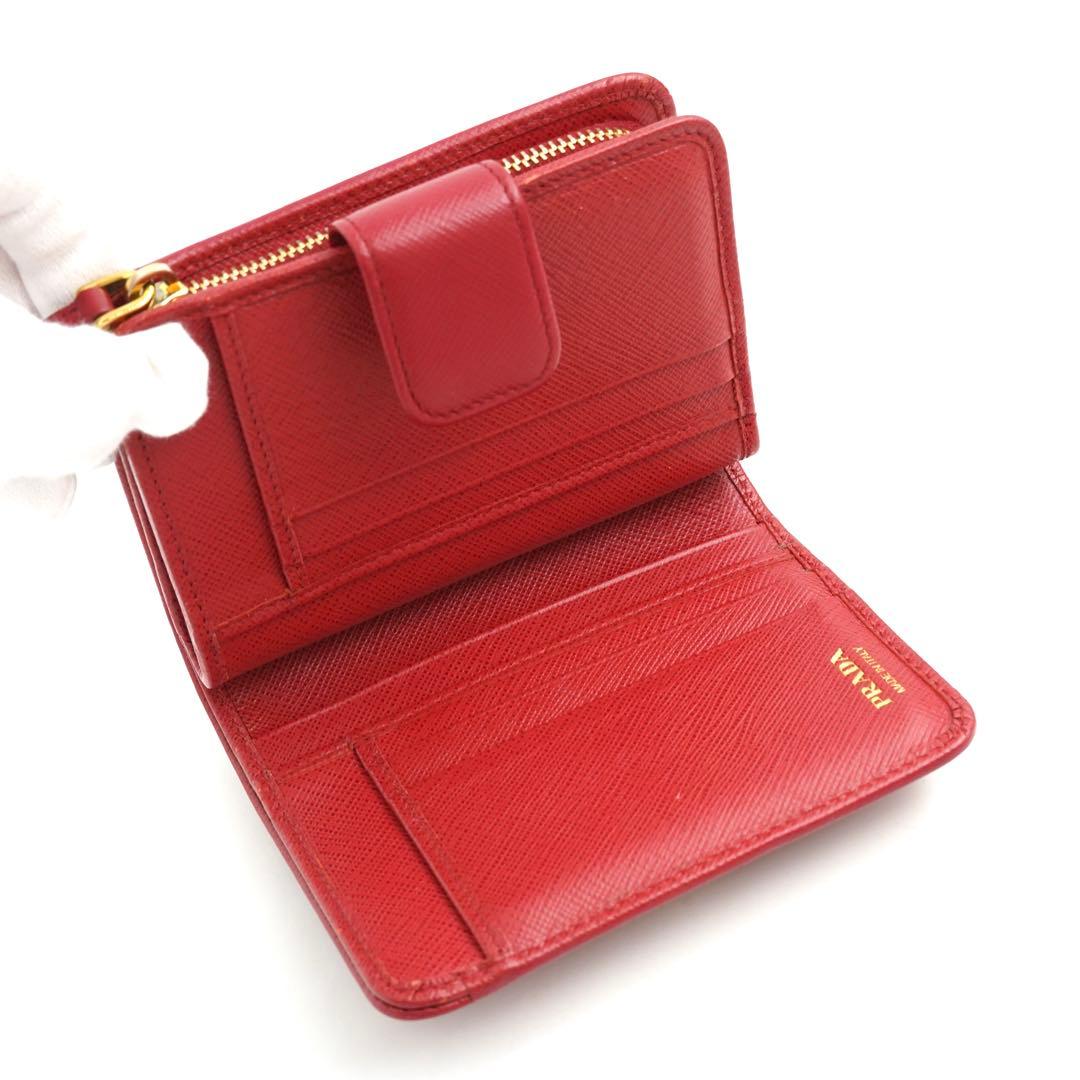 ✨新品未使用✨　PRADA ミニ財布　サフィアーノ　アイコン　二つ折り