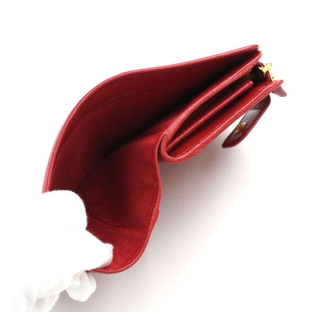 ✨新品未使用✨　PRADA ミニ財布　サフィアーノ　アイコン　二つ折り