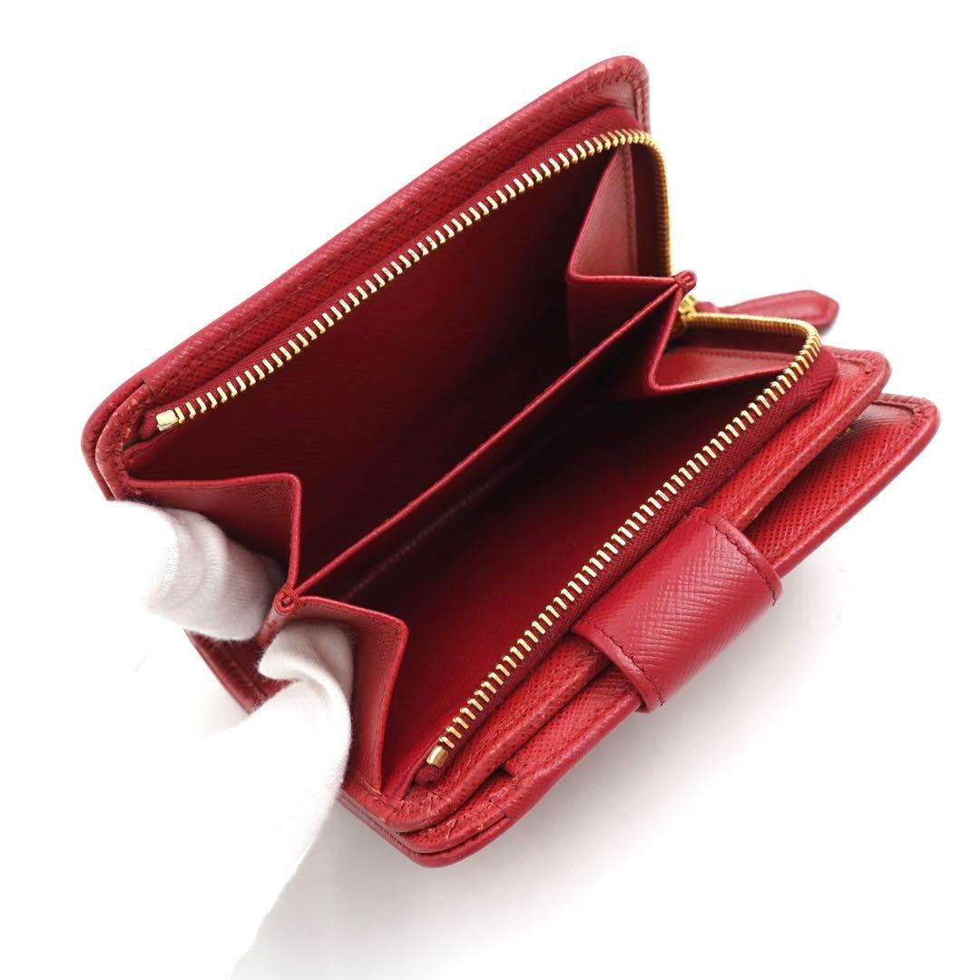 ✨新品未使用✨　PRADA ミニ財布　サフィアーノ　アイコン　二つ折り