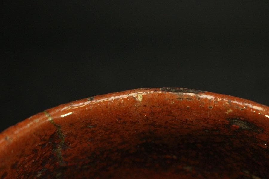 茶道具 赤楽茶碗 野点 時代物(A806)