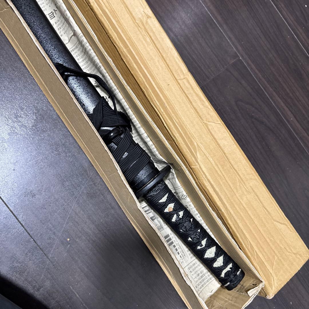 模造刀 黒石目刀 箱付き 中古品