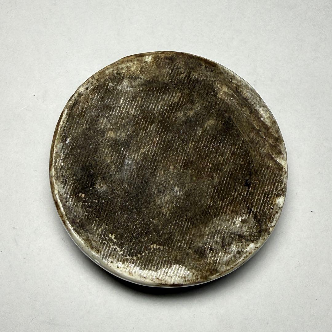 ◆李朝 白磁浮彫水滴 蟹紋 書道具 古玩 文房四宝 朝鮮古陶磁 朝鮮美術◆