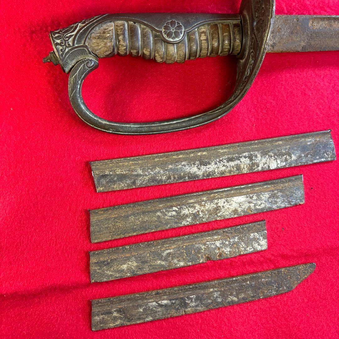 指揮刀　切断済み　アンティーク　刃無し　旧日本軍？　旧日本警察？