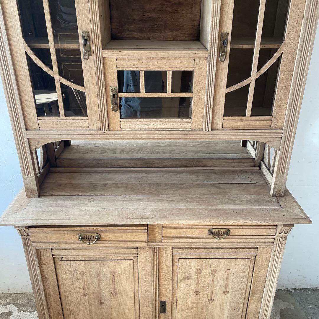 年末・年始SALE ビンテージ ガラス収納キャビネット ショーケース 食器棚