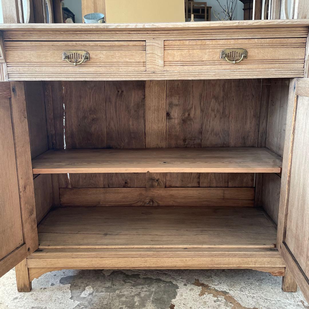 年末・年始SALE ビンテージ ガラス収納キャビネット ショーケース 食器棚