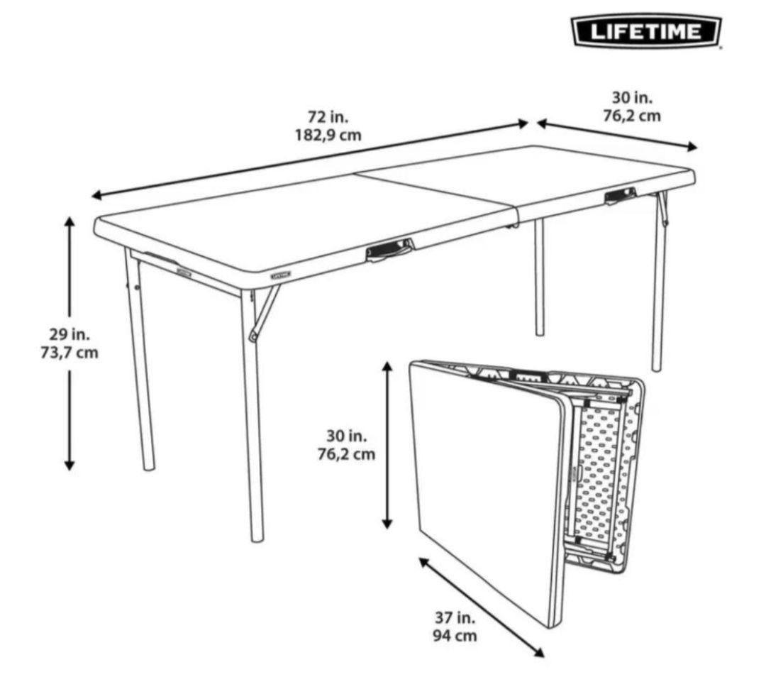 新品　LIFETIME　ライフタイム　 折り畳みテーブル 横182cm