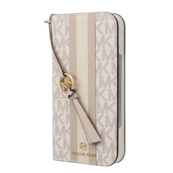 超特価!! マイケルコース＊ 手帳型ストライプ iPhone16Proケース