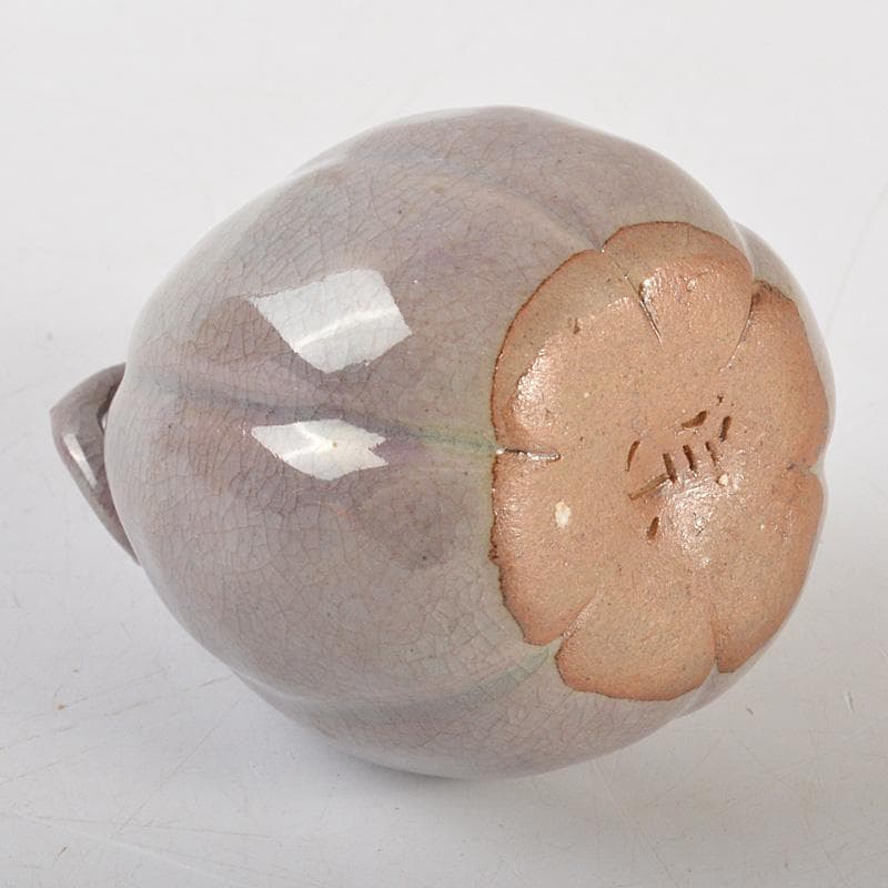 書道具　おびや窯　帯谷宗英造　窯変釉　水滴　共布共箱 　V　6480