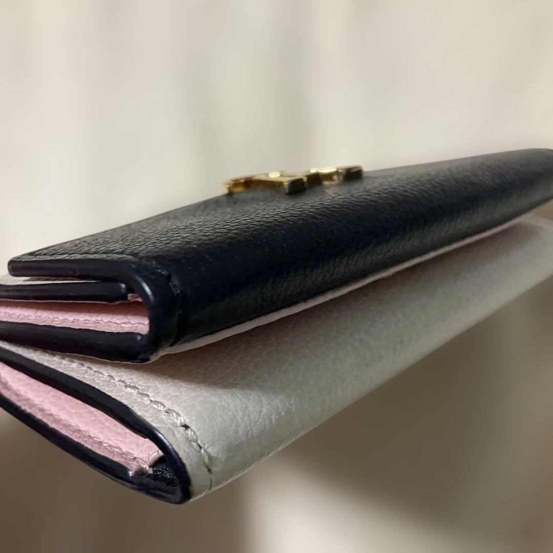 LOUIS VUITTON ポルトフォイユ ロックミニ ベージュ ブラック