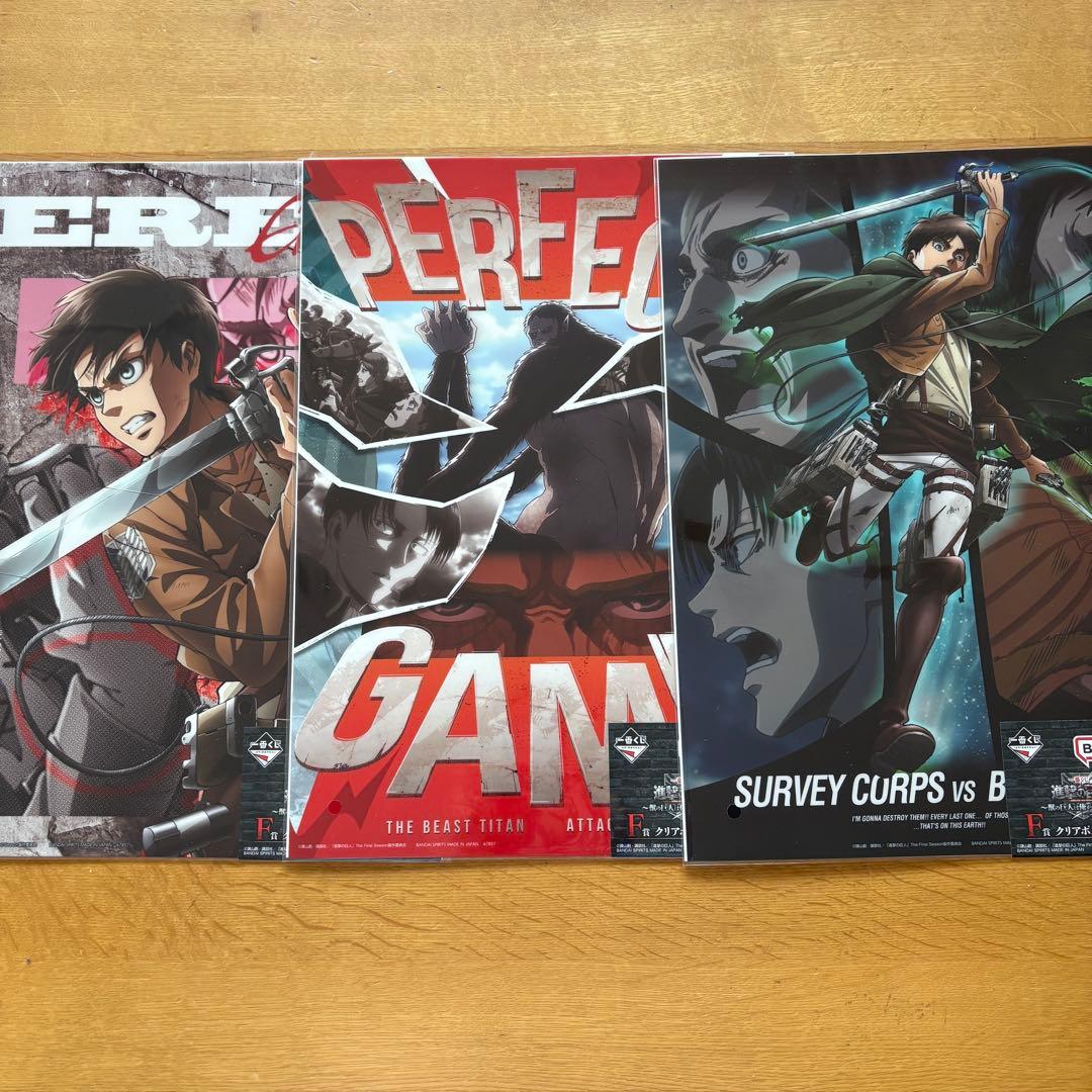 一番くじ 進撃の巨人 A賞 B賞 ラストワン賞 フィギュア3点セット　下位賞付き