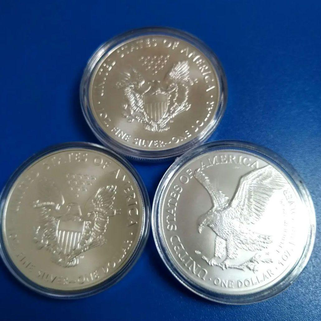 2020～2022年アメリカ イーグル銀貨 １オンス　3枚セット