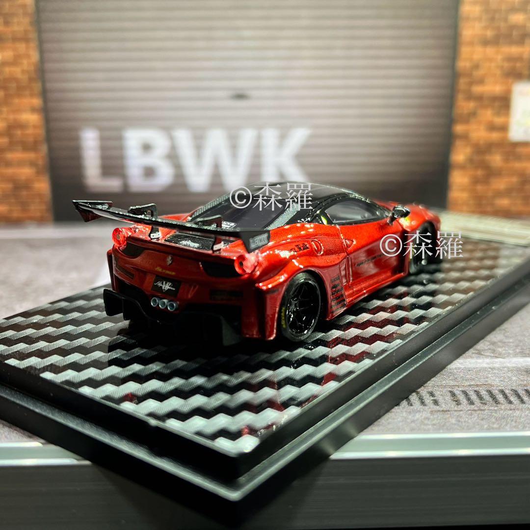 現品 LBWK Ferrari フェラーリ 458 GT 1/64 赤 ミニカー