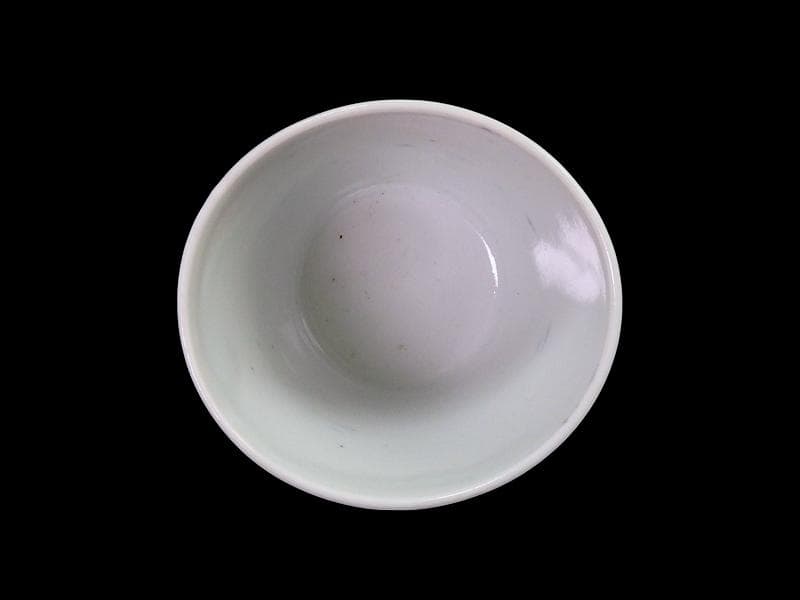 古伊万里　染付　雪輪に梅　雪輪に雪持ち笹　蕎麦猪口　833AS-CYr