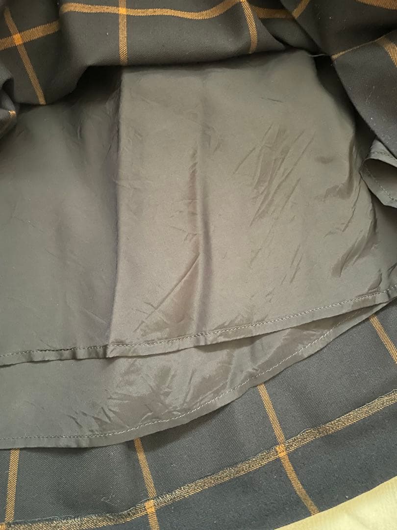 Vivienne Westwoodアシンメトリーネイビーチェック柄フレアスカート