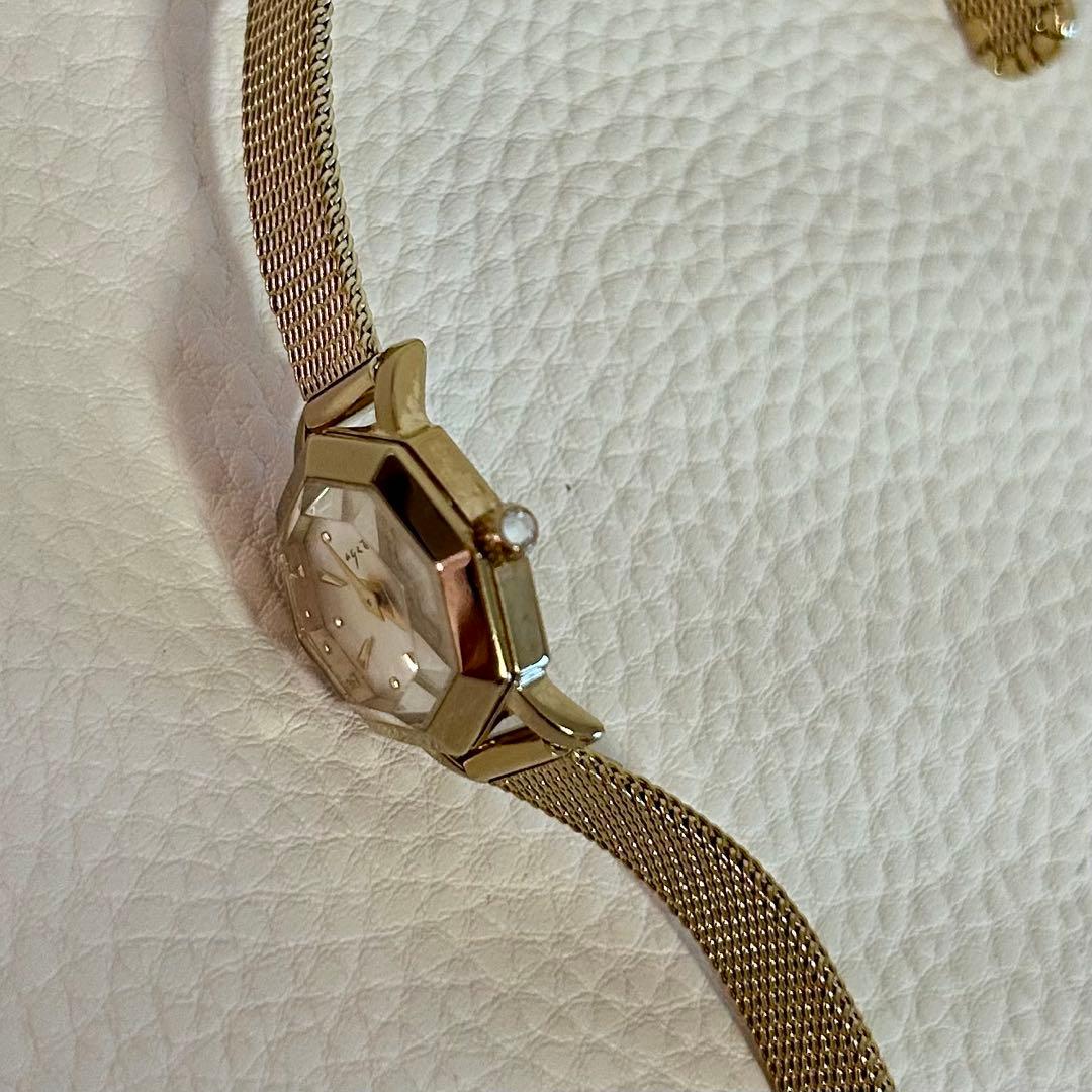 美品⭐︎ agete ドレスウォッチ　ゴールドメッシュベルト