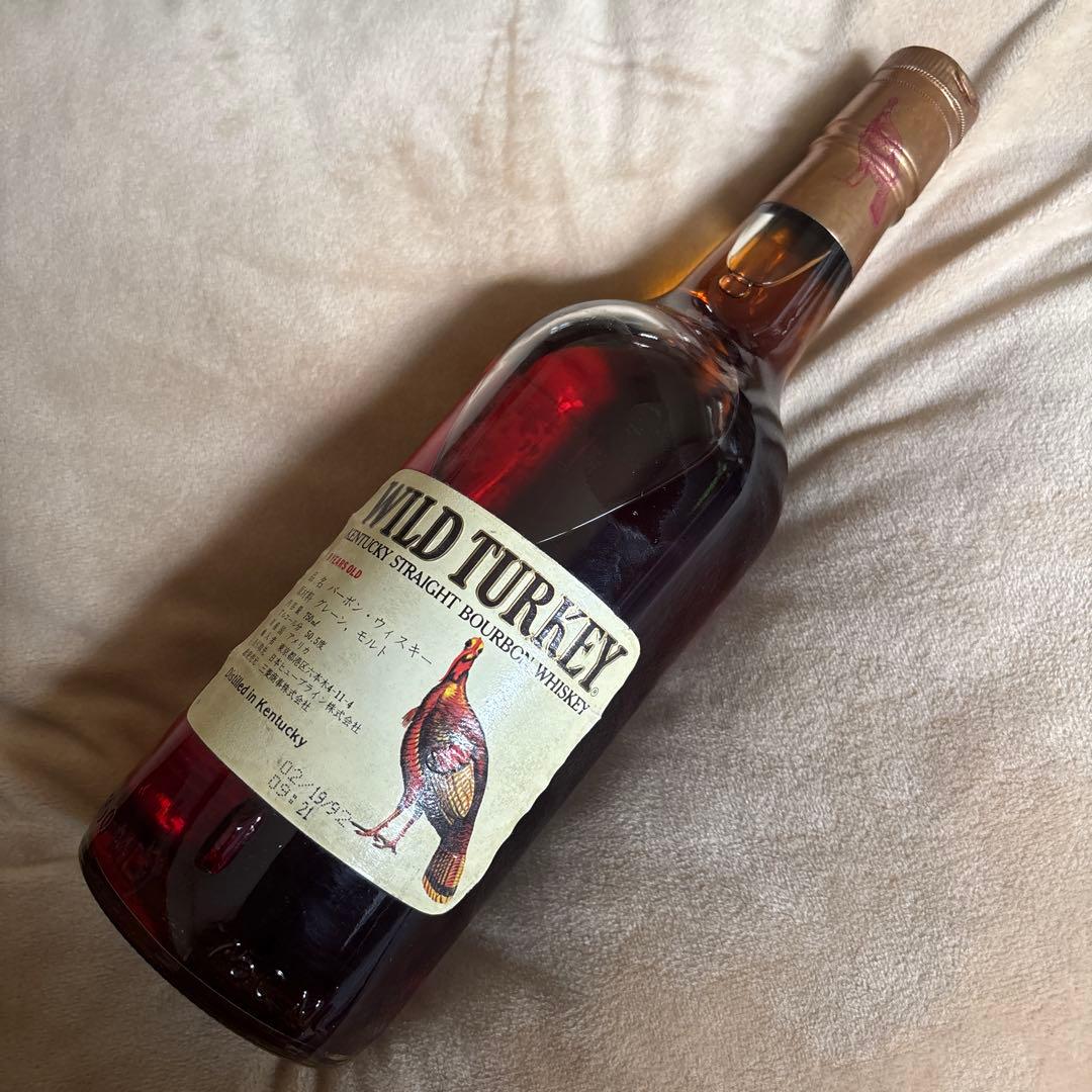 【稀少品】【未開封】ラベル付きWILD TURKEY 8年 バーボンウイスキー