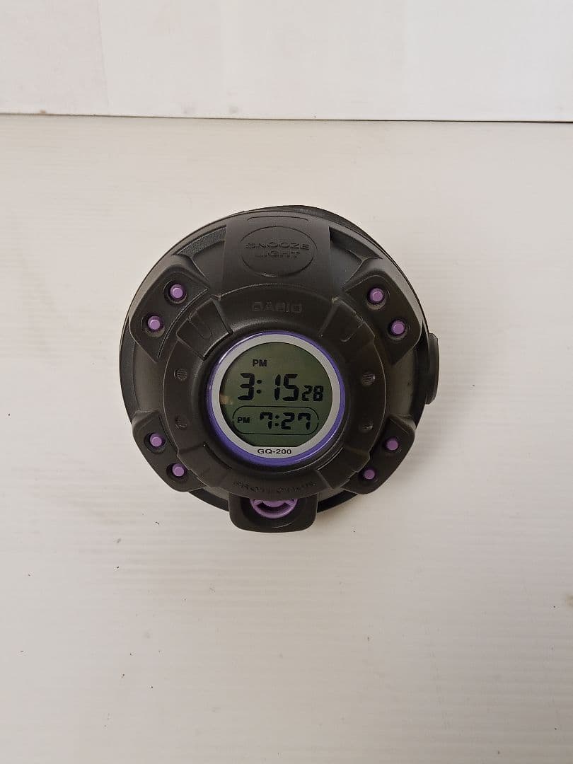 CASIO GQ-200 デジタル置時計 黒/紫 レアカラー
