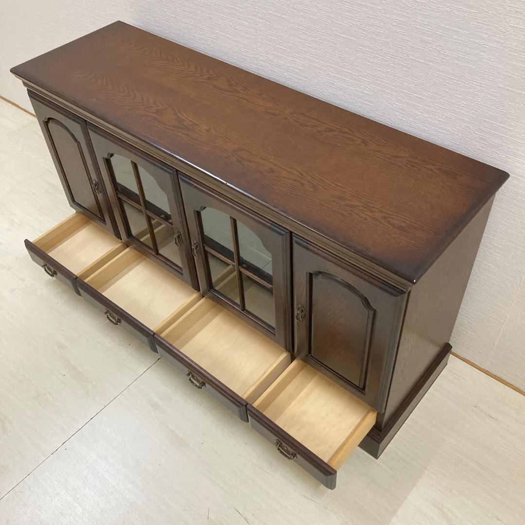 IDF太田 サイドボード　キャビネット　リビングボード　飾り棚　クリ材　ナラ材