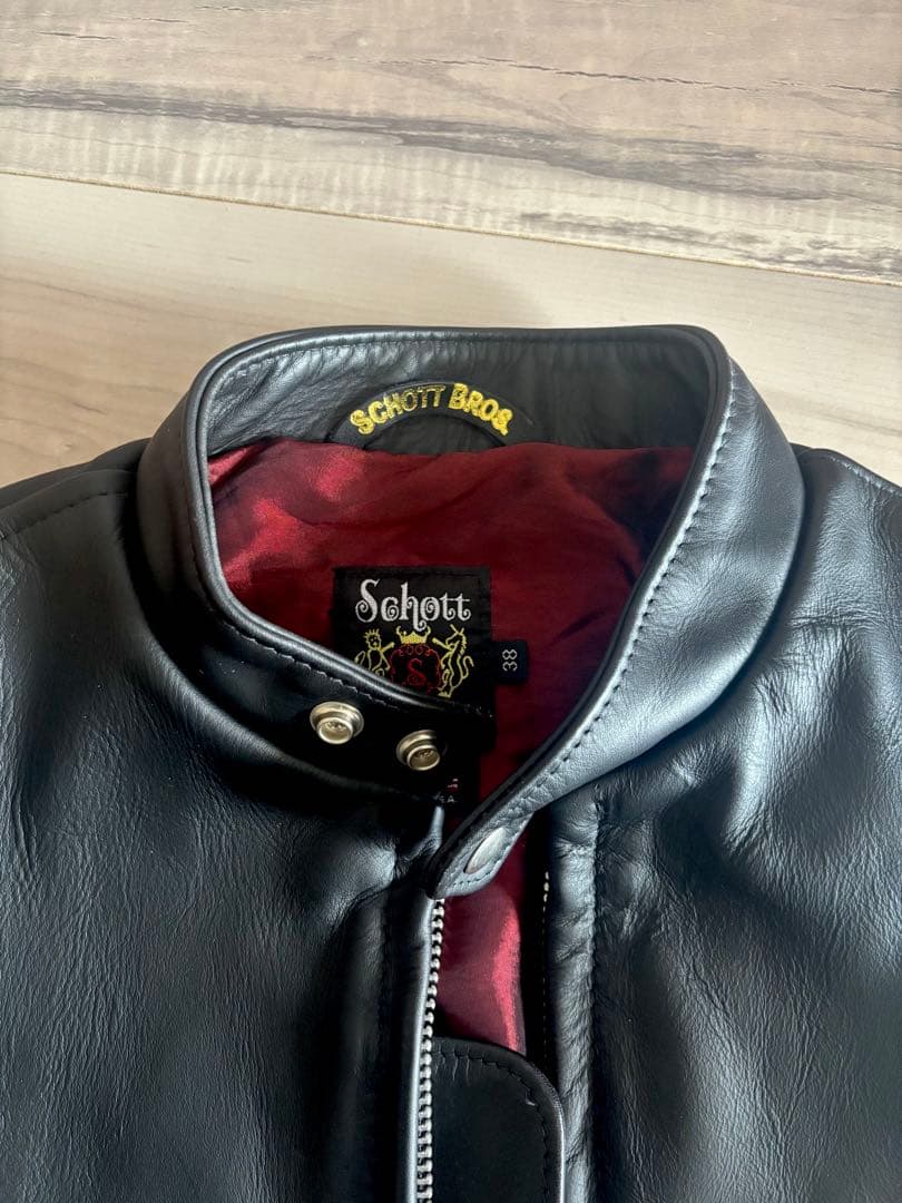 バナナ様 タグなし新品 SCHOTT ライダース レザージャケット 38