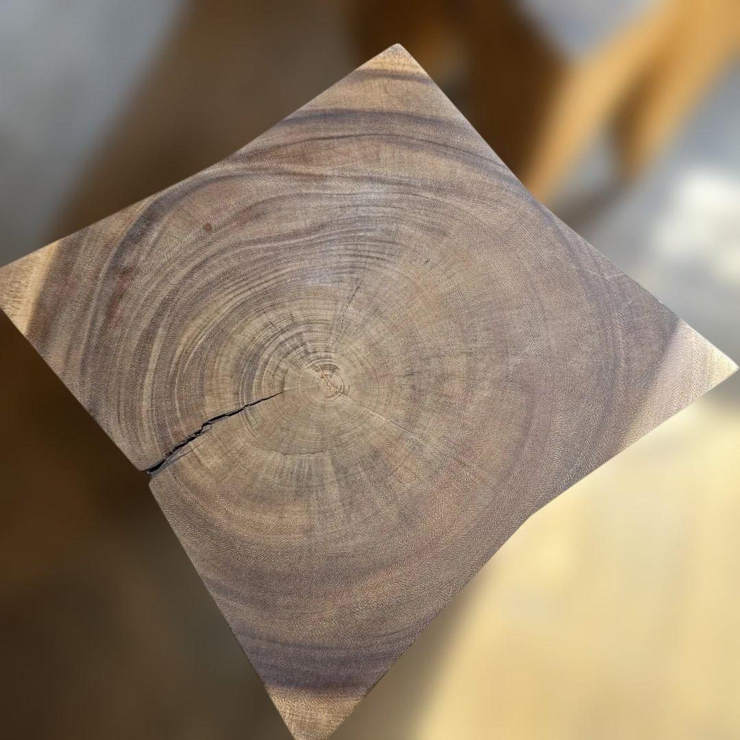 KIBIROI クリスタルサイドテーブル 無垢材 スツール オブジェ　1脚